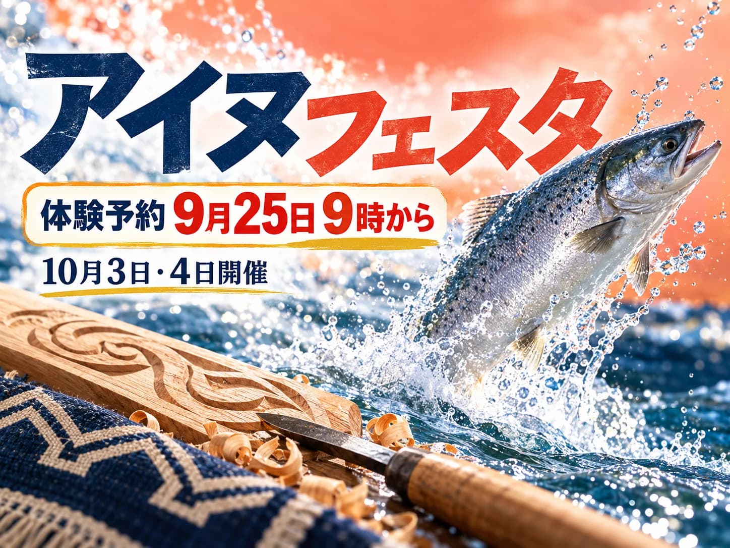 サケのふるさと千歳水族館アイヌフェスタのキービジュアル