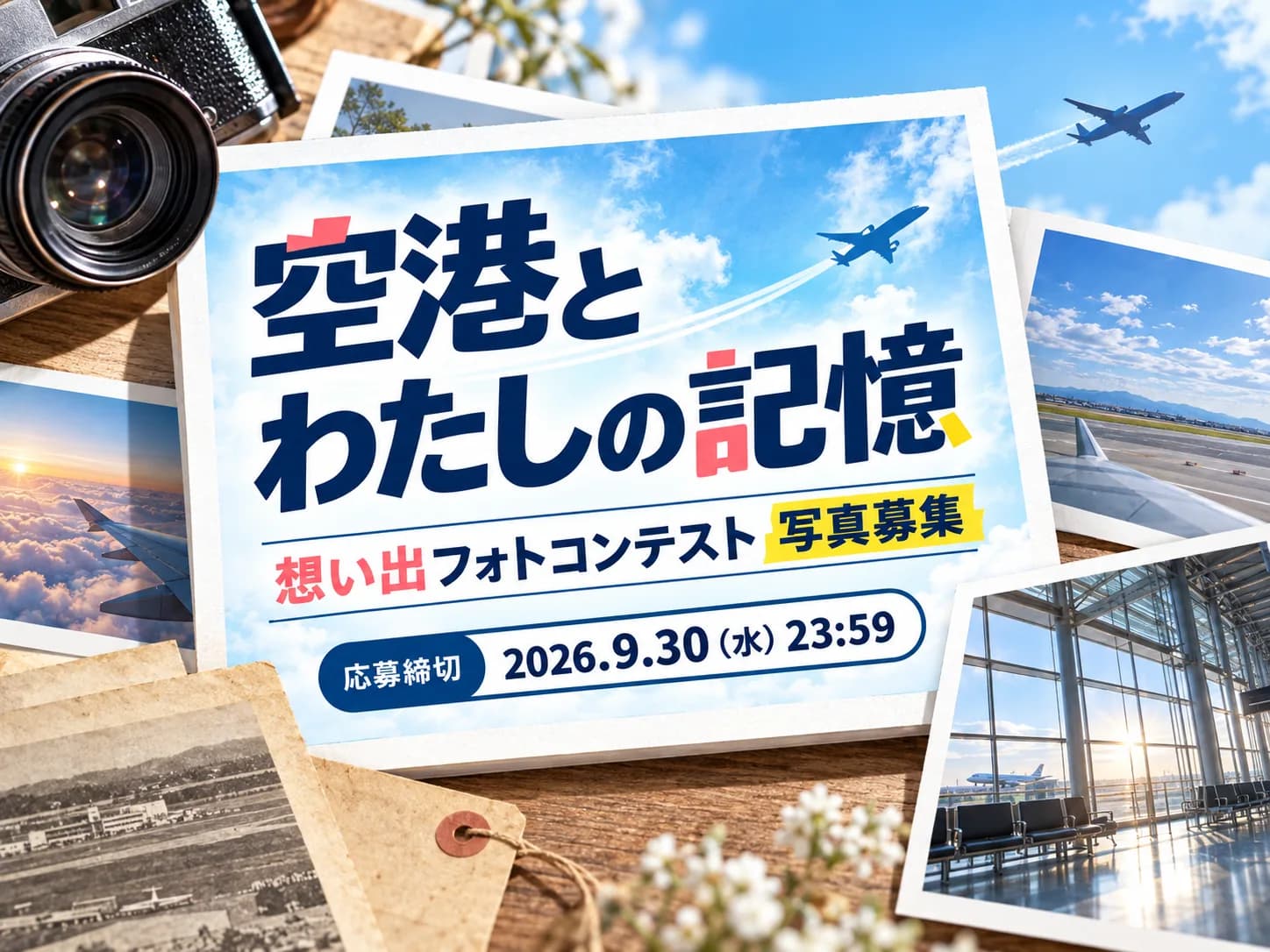 新千歳空港100年想い出フォトコンテスト募集のキービジュアル